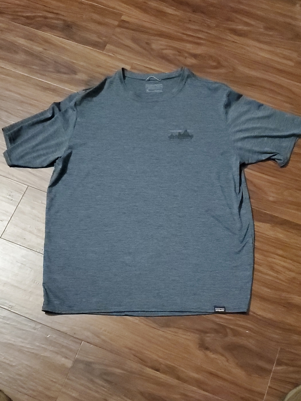 Patagonia Heather Gray Short Sleeve Cooling Crew Tee